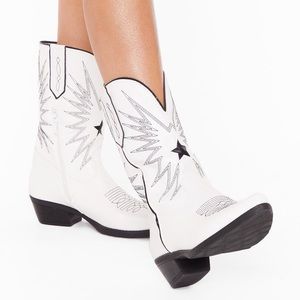 Faux Leather Western Boots